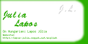 julia lapos business card